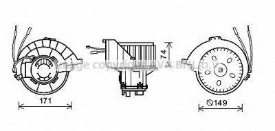 AVA QUALITY COOLING ol8628 -  Электродвигатель, вентиляция салона